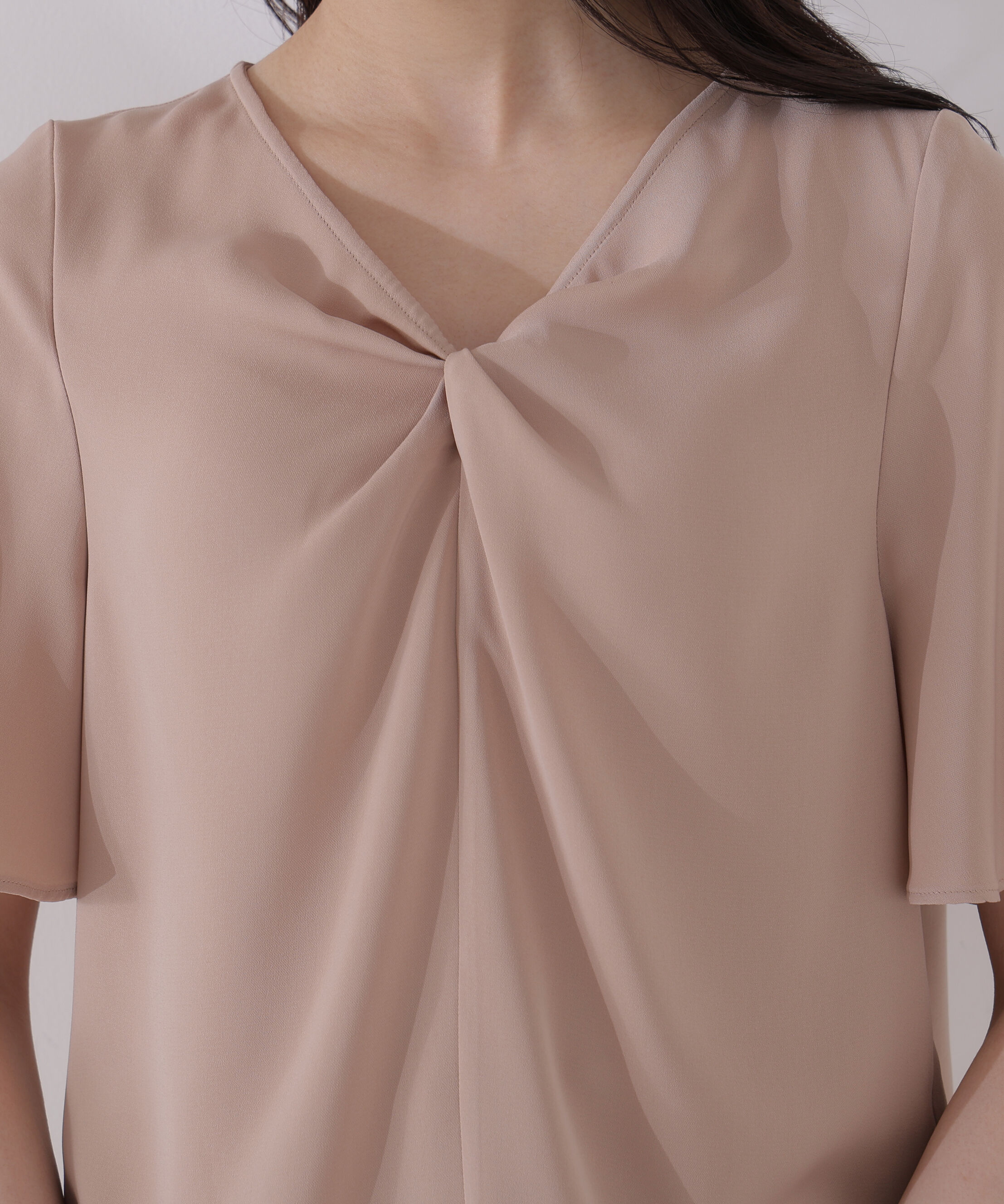 PROPORTION BODY DRESSING「ツイスト半袖ブラウス」|シャツ・ブラウス|