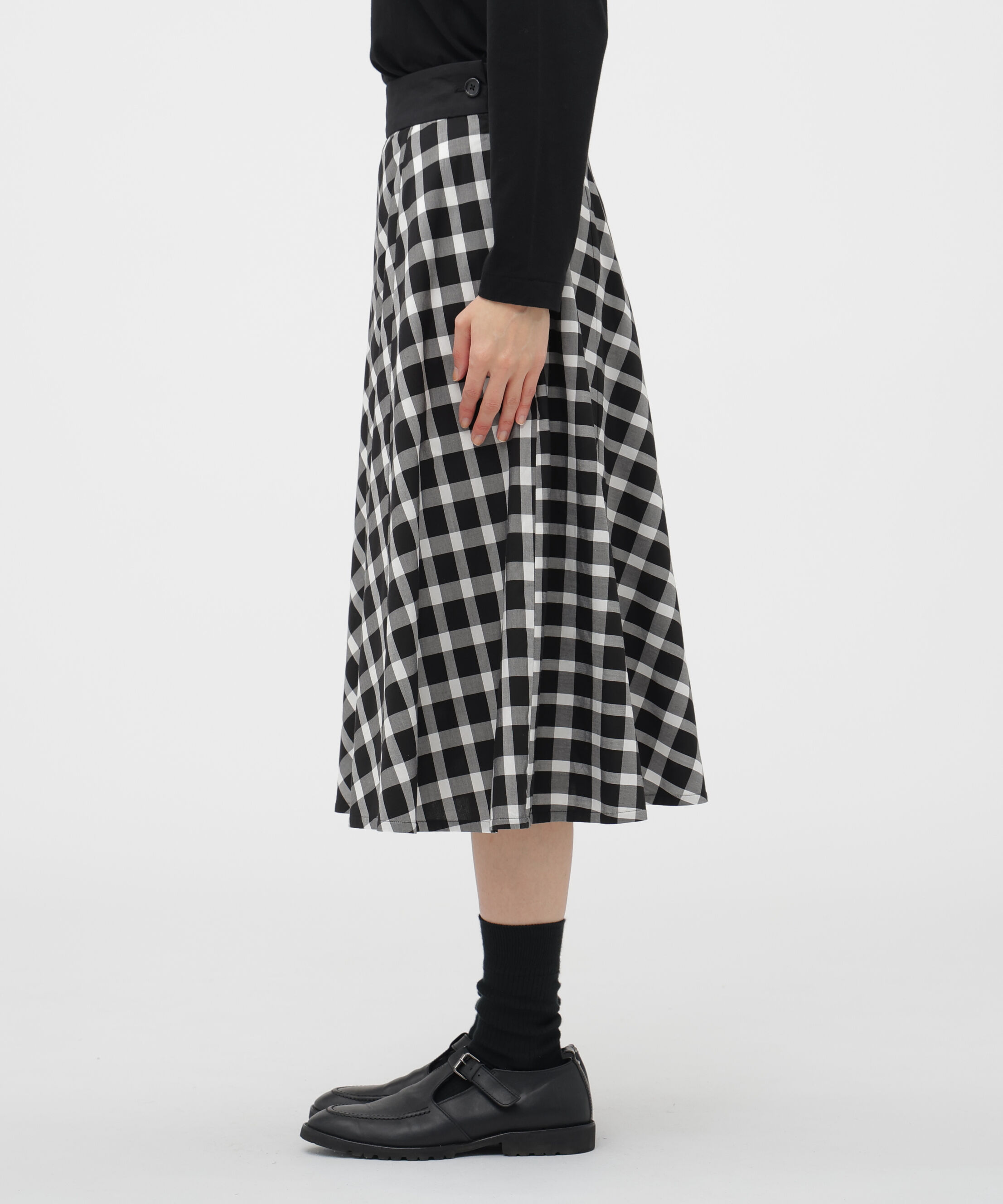  「COTTON CHECK SKIRT」|スカート|