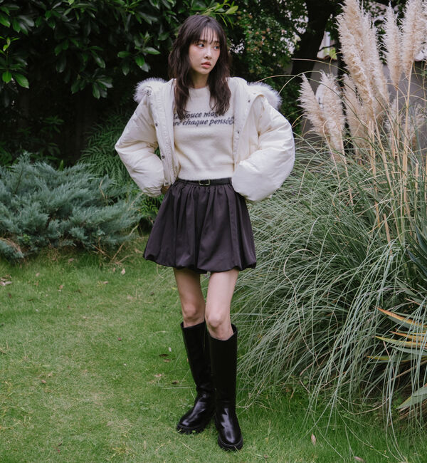 archives「ベルト付きバルーンミニスカート」|スカート|