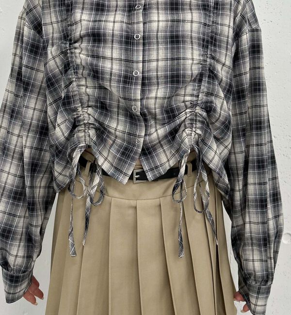 archives「チェックショートドロストシャツ」|シャツ・ブラウス|