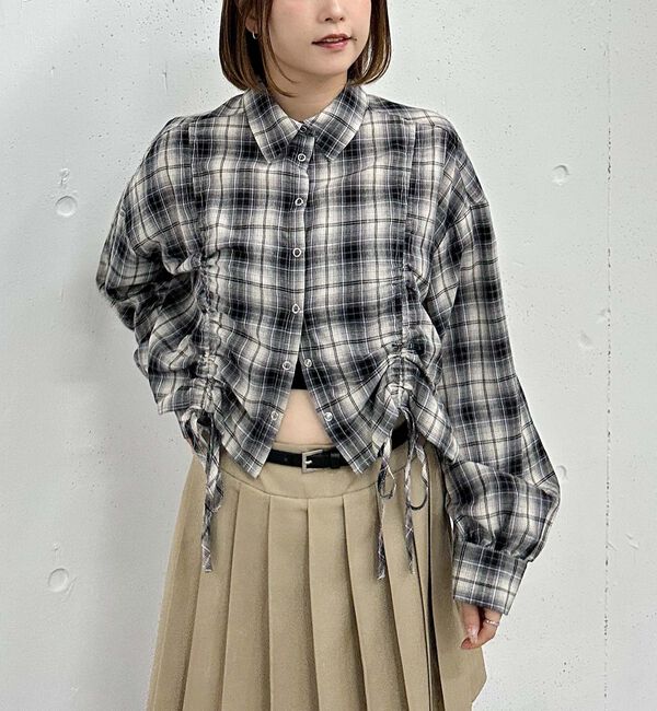 archives「チェックショートドロストシャツ」|シャツ・ブラウス|