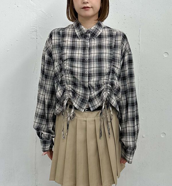 archives「チェックショートドロストシャツ」|シャツ・ブラウス|