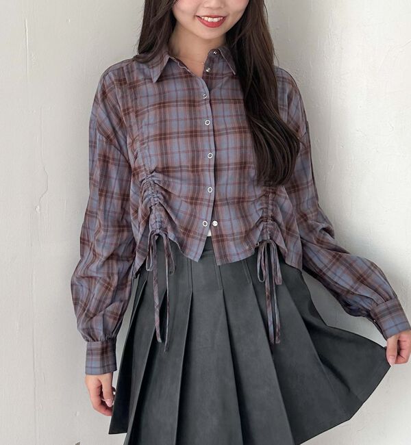 archives「チェックショートドロストシャツ」|シャツ・ブラウス|