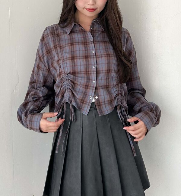 archives「チェックショートドロストシャツ」|シャツ・ブラウス|