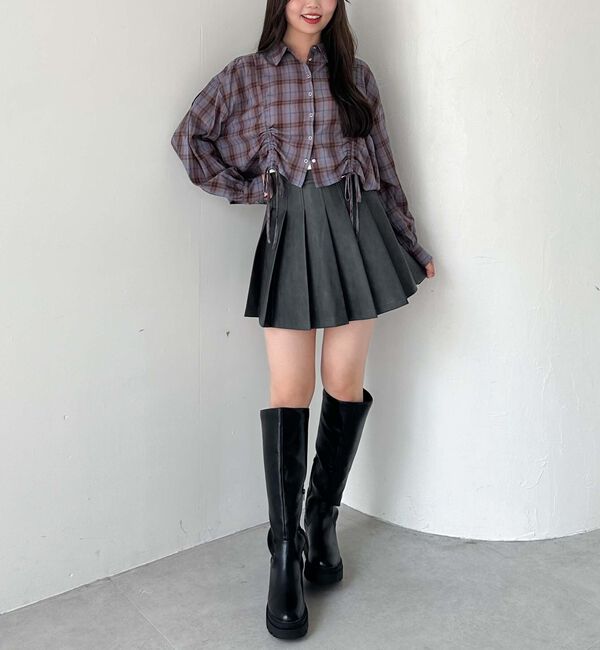 archives「チェックショートドロストシャツ」|シャツ・ブラウス|