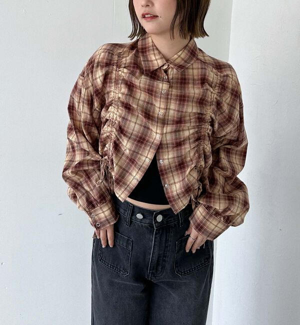 archives「チェックショートドロストシャツ」|シャツ・ブラウス|