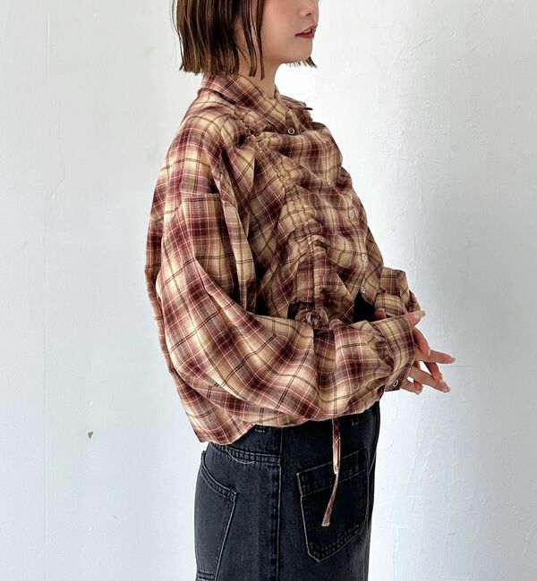 archives「チェックショートドロストシャツ」|シャツ・ブラウス|