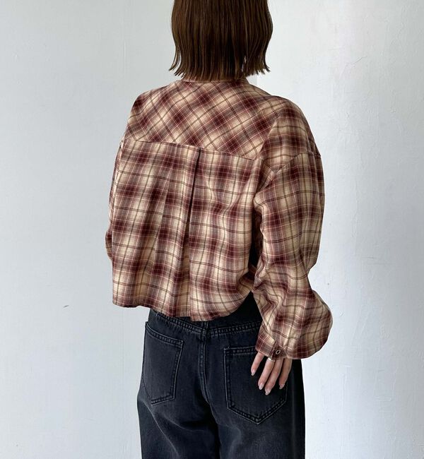archives「チェックショートドロストシャツ」|シャツ・ブラウス|