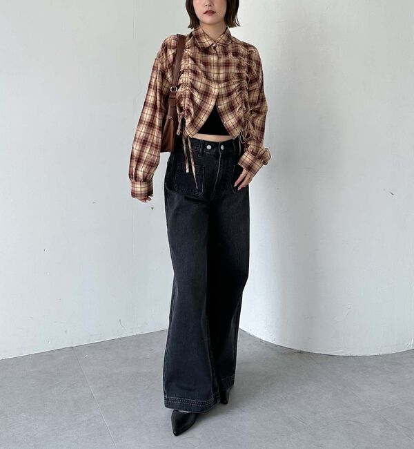 archives「チェックショートドロストシャツ」|シャツ・ブラウス|