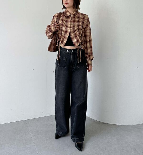 archives「チェックショートドロストシャツ」|シャツ・ブラウス|