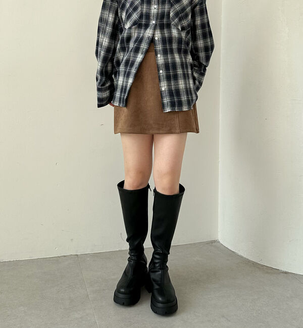 archives「スウェード台形ミニスカート」|スカート|