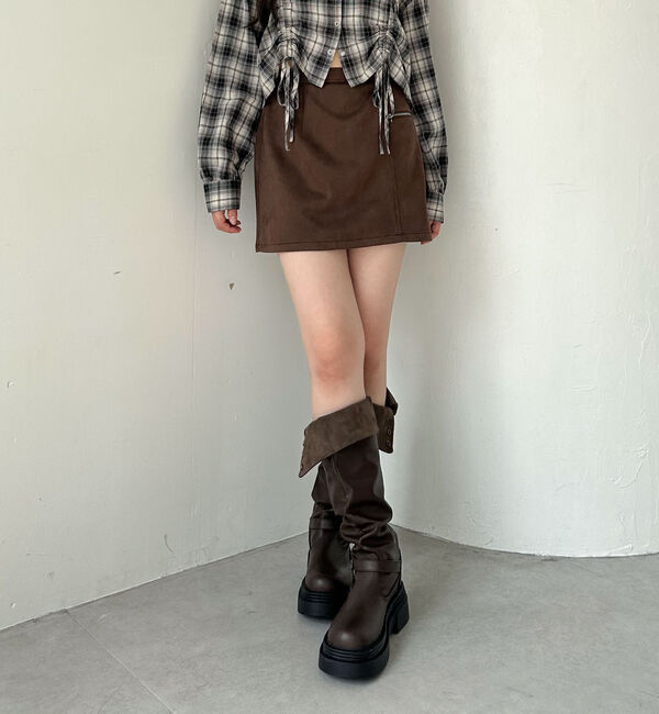 archives「スウェード台形ミニスカート」|スカート|