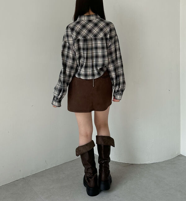 archives「スウェード台形ミニスカート」|スカート|