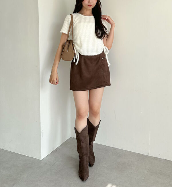archives「スウェード台形ミニスカート」|スカート|