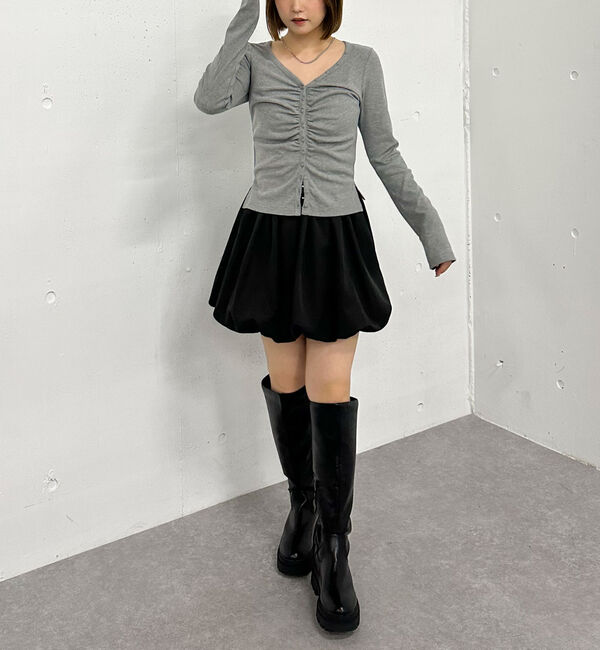 archives「ボタンギャザーＶネックＴＯＰＳ」|Tシャツ・カットソー|