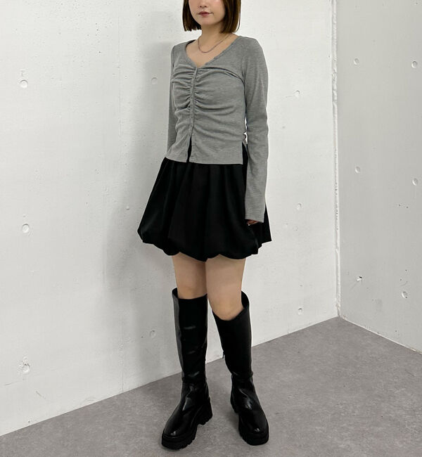 archives「ボタンギャザーＶネックＴＯＰＳ」|Tシャツ・カットソー|