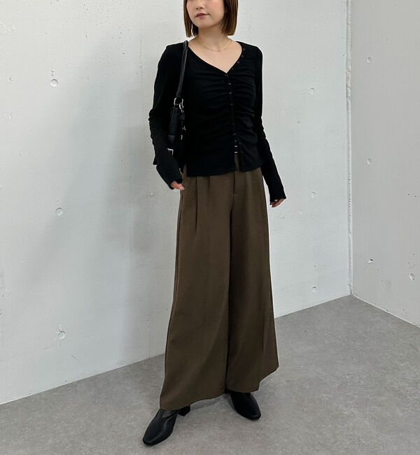 archives「ボタンギャザーＶネックＴＯＰＳ」|Tシャツ・カットソー|