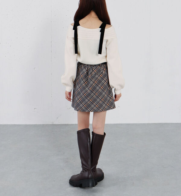 archives「ベルト付きチェックアソート台形ミニＳＫ」|スカート|