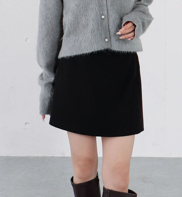 archives「ベルト付きチェックアソート台形ミニＳＫ」|スカート|BLACK