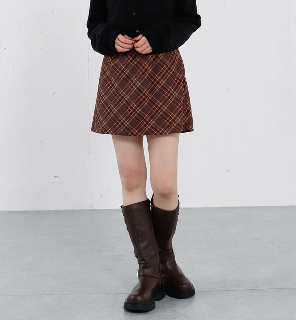archives「ベルト付きチェックアソート台形ミニＳＫ」|スカート|