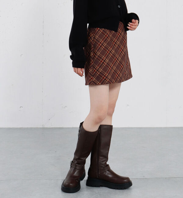 archives「ベルト付きチェックアソート台形ミニＳＫ」|スカート|