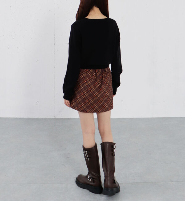 archives「ベルト付きチェックアソート台形ミニＳＫ」|スカート|