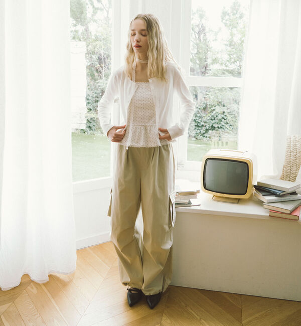 archives「チョーカー付ドットアソートフリルカットアンサンブル」|カーディガン|