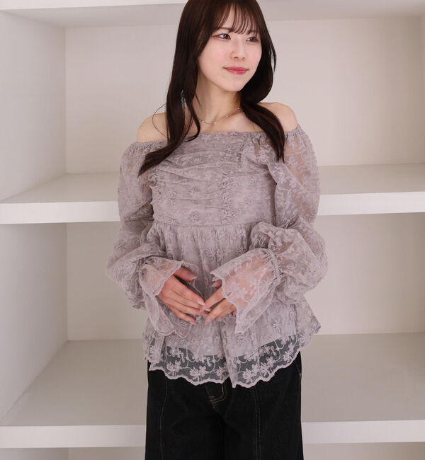 archives「刺繍レース２ｗａｙオフショルブラウス」|シャツ・ブラウス|