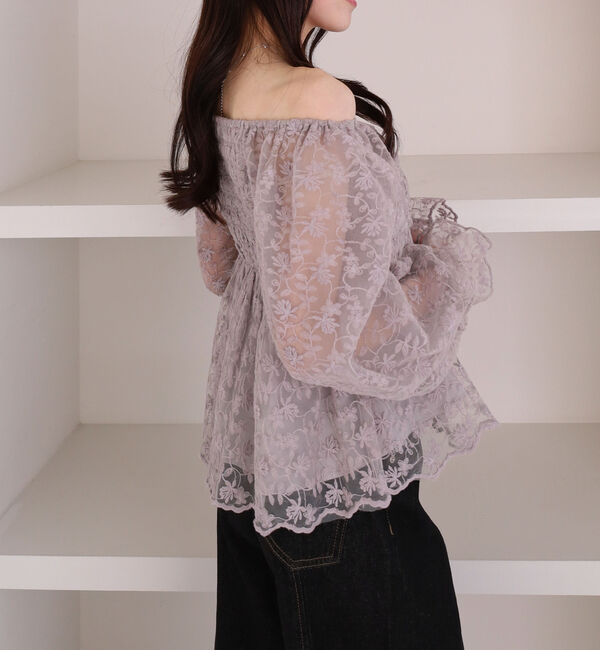archives「刺繍レース２ｗａｙオフショルブラウス」|シャツ・ブラウス|