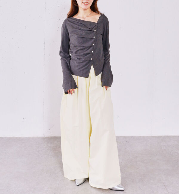 archives「【ＯＮかわ】２ｗａｙアシメボタンカットＴＯＰＳ」|Tシャツ・カットソー|