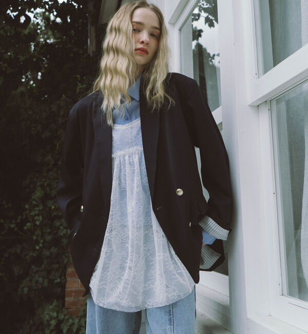 archives「レースギャザーキャミチュニック」|シャツ・ブラウス|