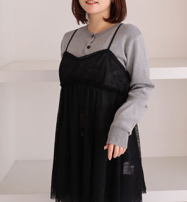 archives「レースギャザーキャミチュニック」|シャツ・ブラウス|