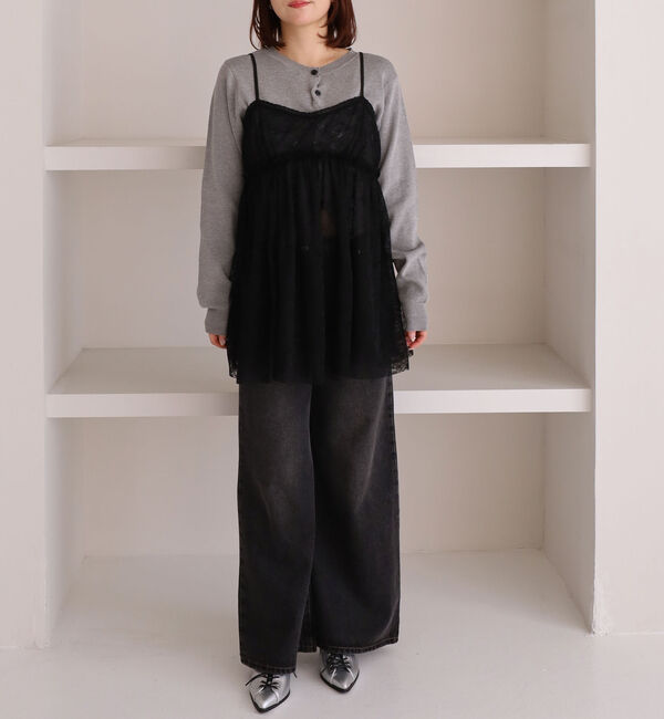 archives「レースギャザーキャミチュニック」|シャツ・ブラウス|