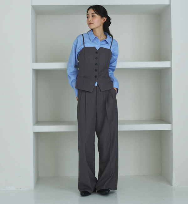 archives「【ＯＮかわ】ウォッシャブルＦボタンビスチェ」|シャツ・ブラウス|