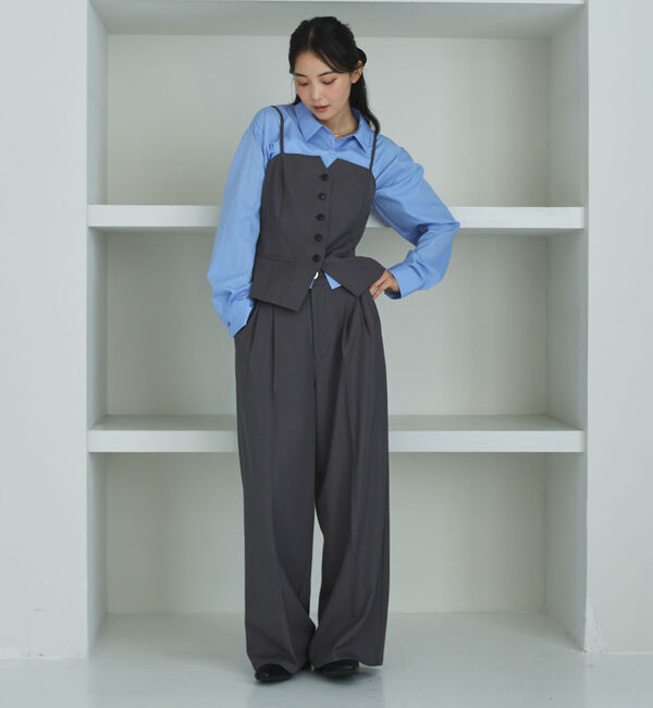 archives「【ＯＮかわ】ウォッシャブルＦボタンビスチェ」|シャツ・ブラウス|