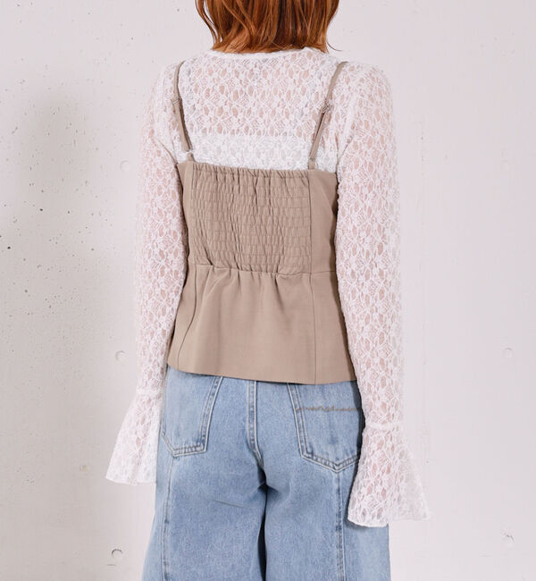 archives「【ＯＮかわ】ウォッシャブルＦボタンビスチェ」|シャツ・ブラウス|