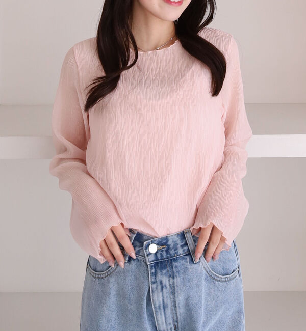 archives「シアー楊柳ＴＯＰＳ／」|カーディガン|PINK