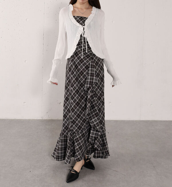 archives「【高機能】ランダムリブフリルニットカーディガン」|カーディガン|