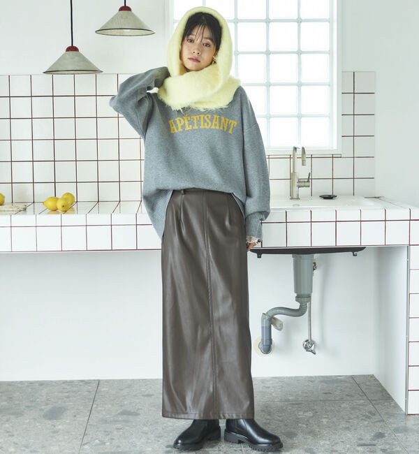 Doux archives「ストレッチレザータイトスカート」|スカート|