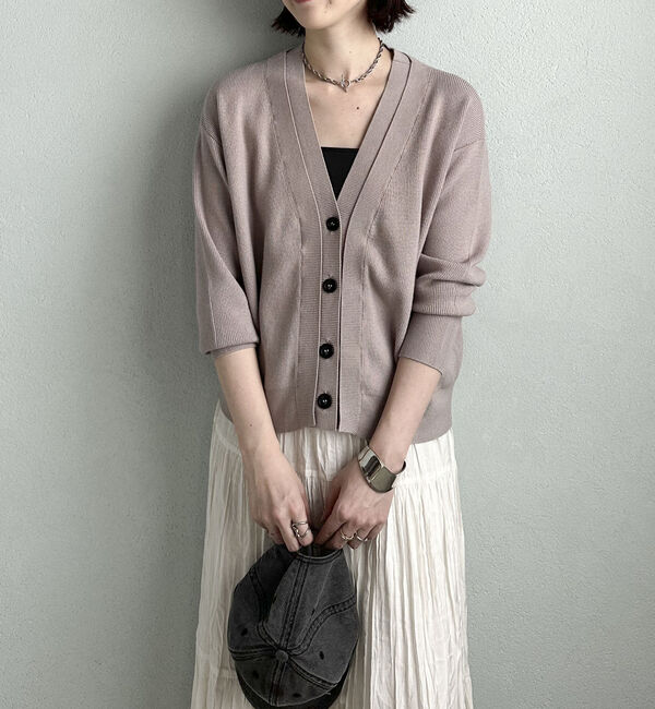 Doux archives「レイヤード風Ｖネックカーディガン」|カーディガン|
