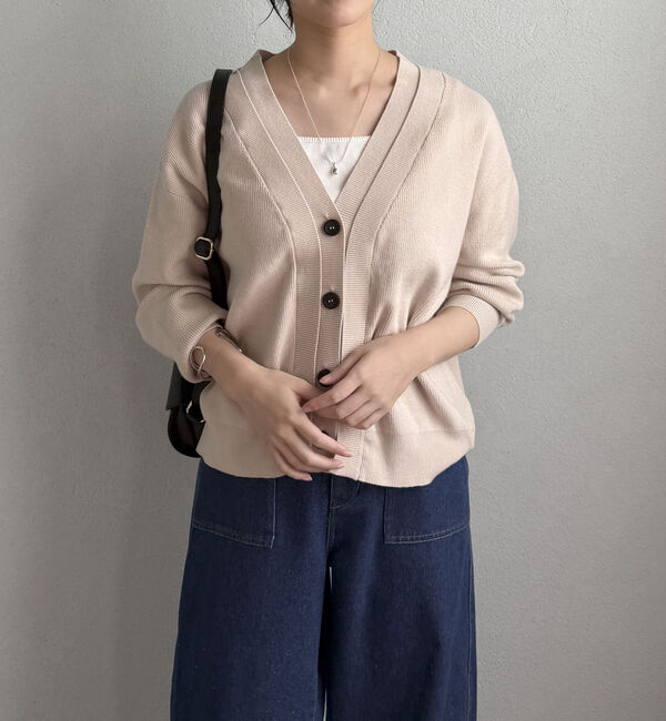 Doux archives「レイヤード風Ｖネックカーディガン」|カーディガン|