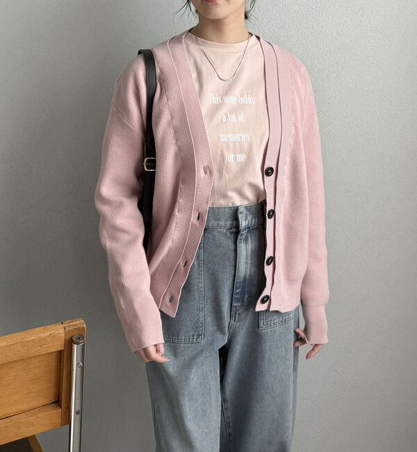 Doux archives「レイヤード風Ｖネックカーディガン」|カーディガン|