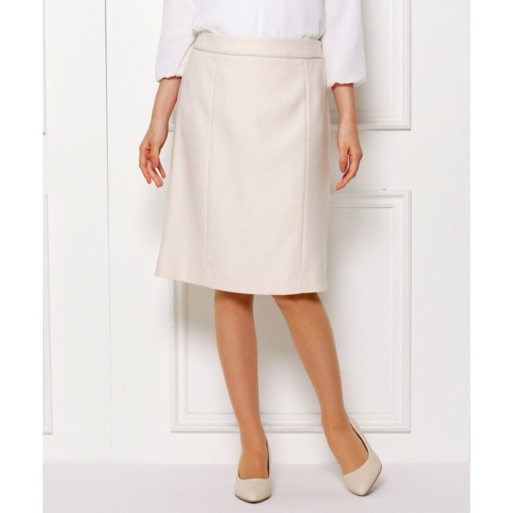 SHOO･LA･RUE「【S-5L/洗える】らくドビースカート」|スカート|ナチュラル(050)