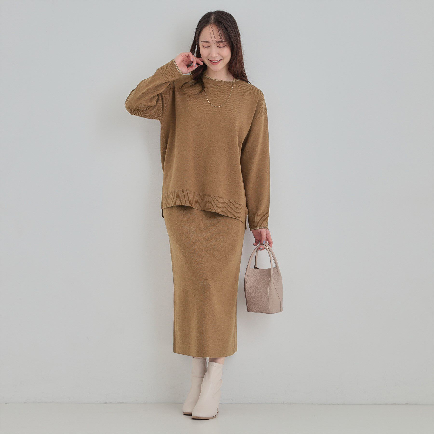 SHOO･LA･RUE「【洗濯機可/セットアップ可/毛玉になりにくい】クルーネックニット」|ニット・セーター|