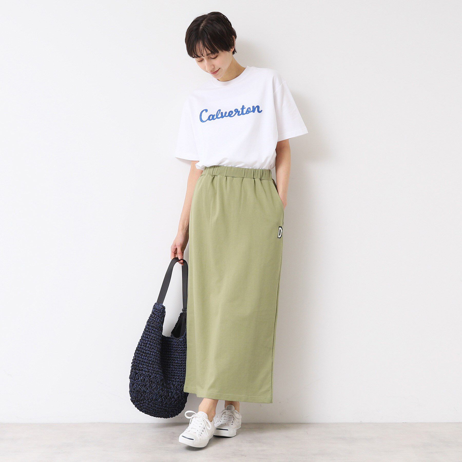 Dessin「【セットアップ可能・ウエストゴム・洗える】ミニ裏毛タイトスカート」|スカート|