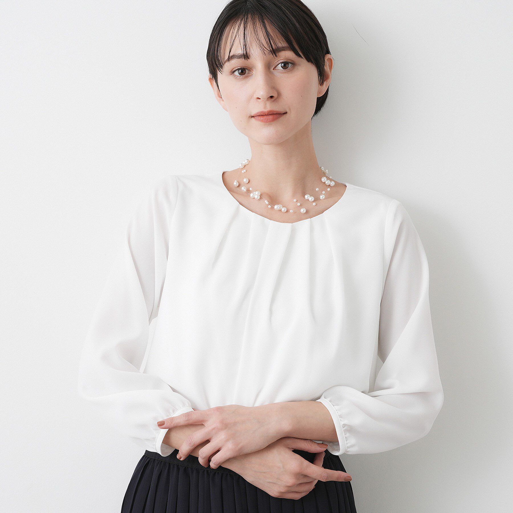 Dessin「【入卒/セレモニー/洗える】ジョーゼットブラウス」|シャツ・ブラウス|