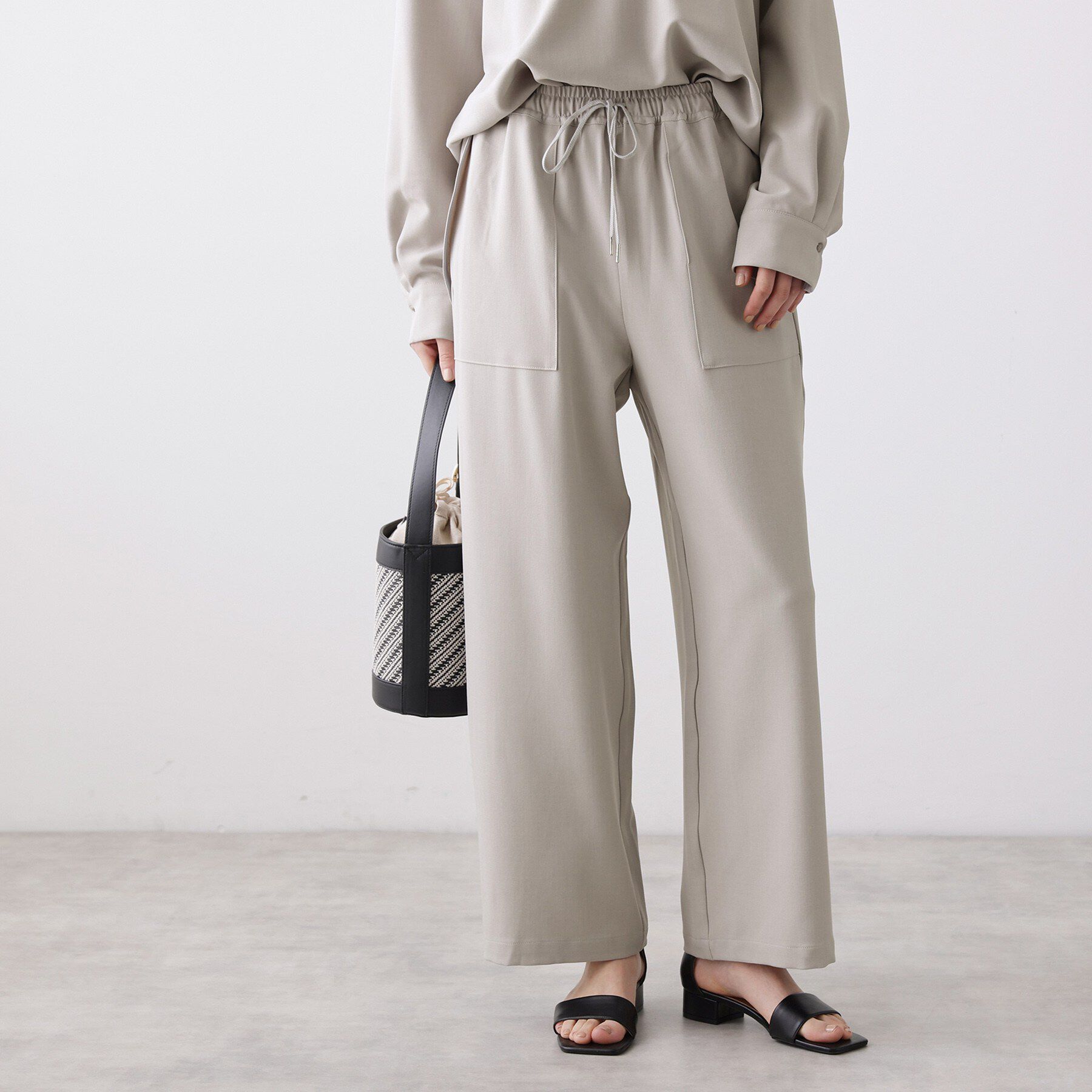 Dessin「【2点セット・洗える】メランジツイルセットアップ」|スーツ|