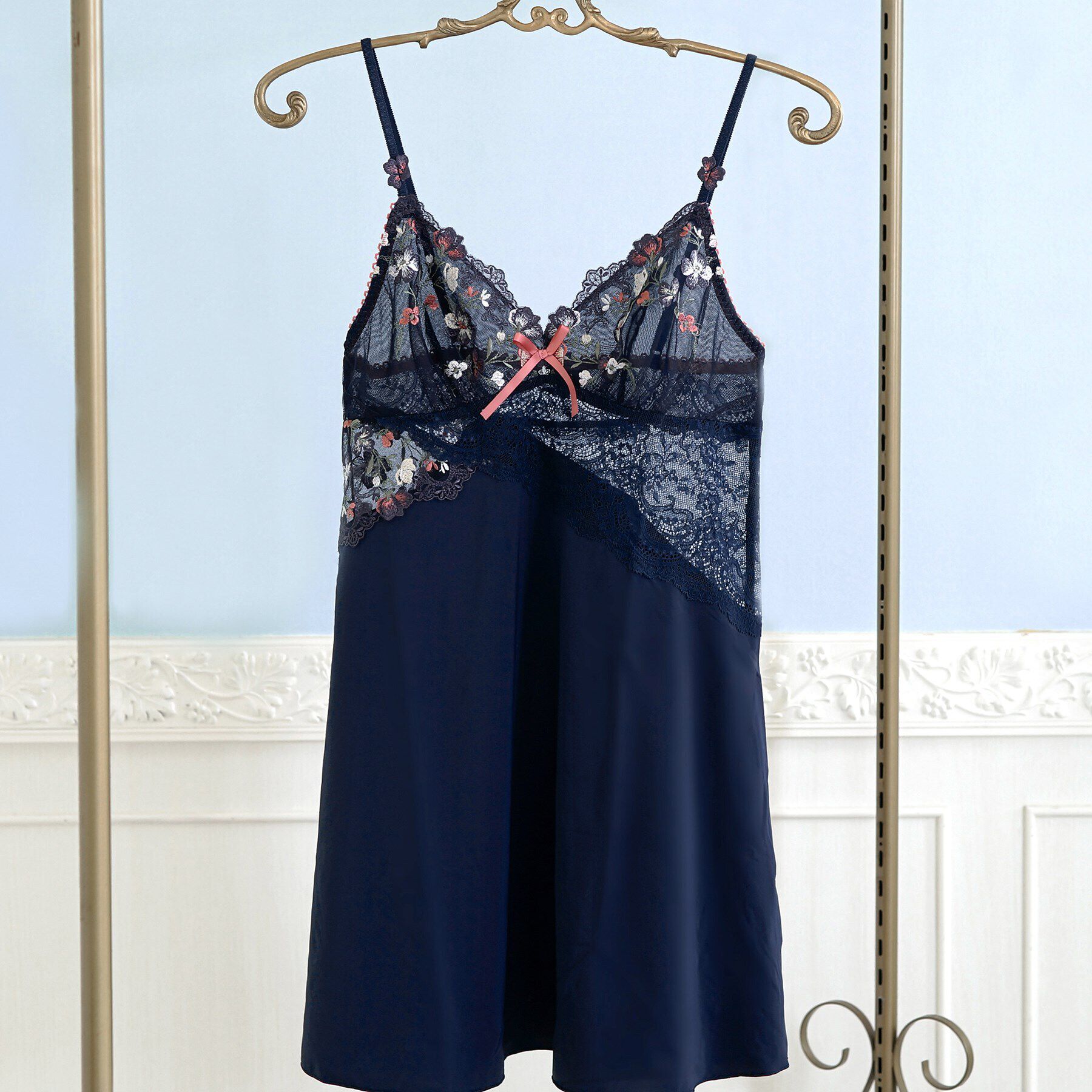 Risa Magli「イレーヌ スリップ」|キャミソール|ネイビー(094)