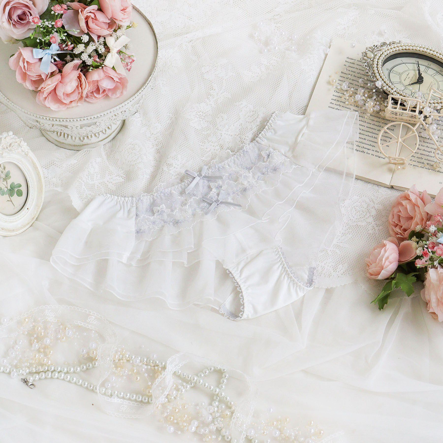 Risa Magli「フリート フレアショーツ」|インナー|ホワイト(001)