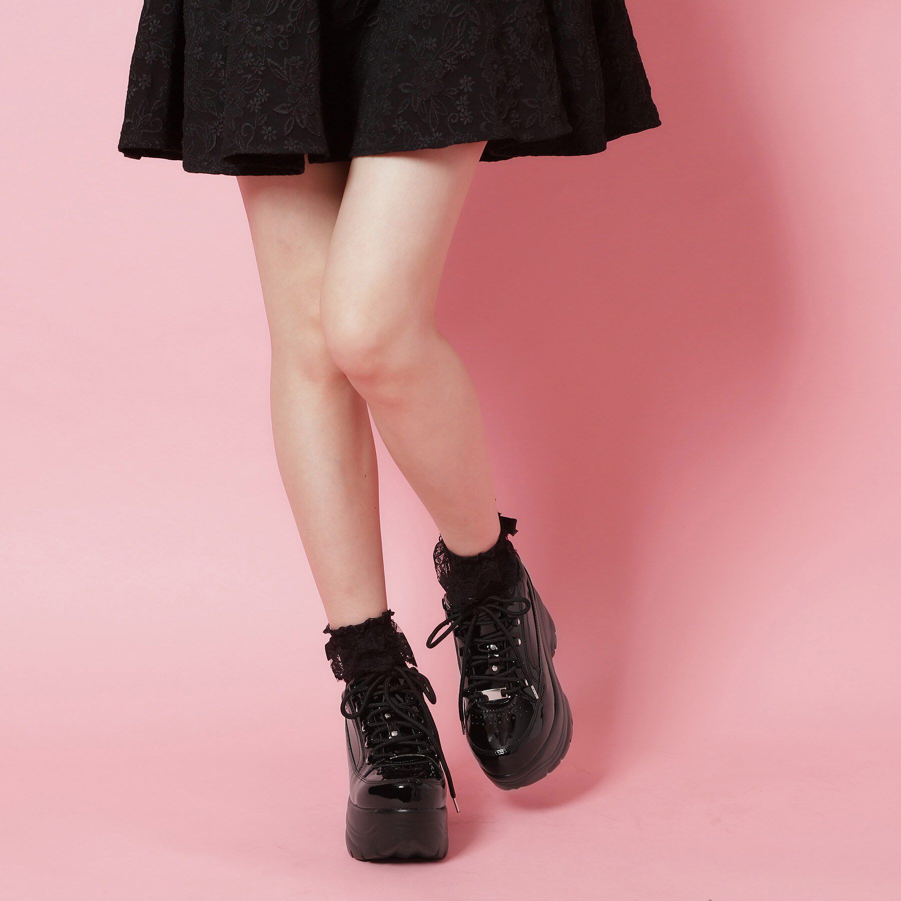 csT&P「＼脱ぎ履きしやすい／ファスナー付厚底スニーカー」|スニーカー|